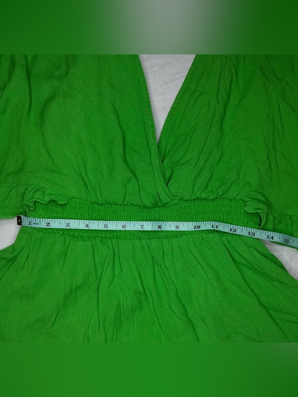 NWOT - FOREVER 21 Romper Bright Green | Large | V-Neck | Summer Beach Boho Neon - Picture 7 of 10